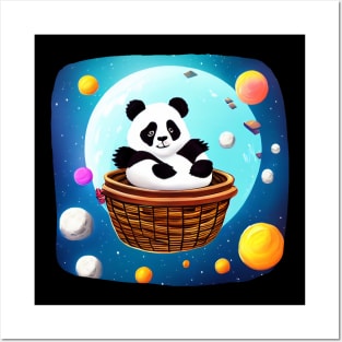 Iam In Space Dude - Adorable Panda - Kawaii Panda Posters and Art